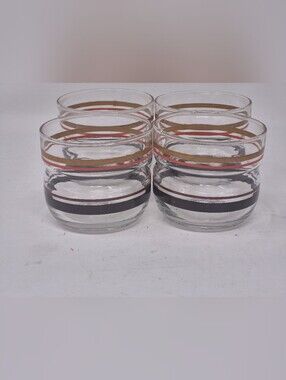 MCM Lowball Striped Glasses By Dominion